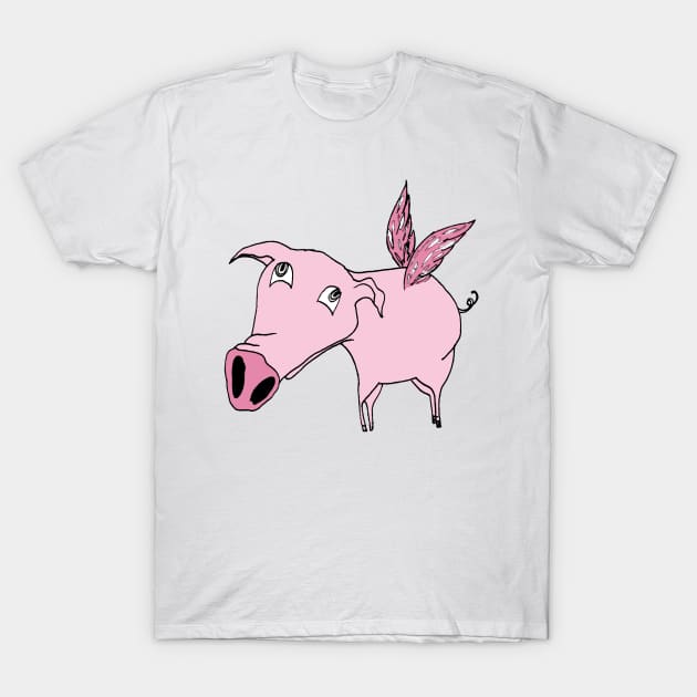 Flying Pig T-Shirt by Bollocks